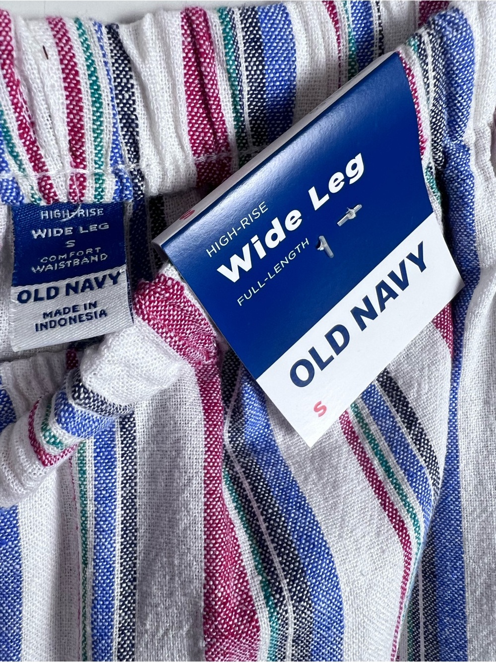 Old Navy Linen Blend NWT Pants Wide Leg Beach Coastal Breathable Size Small - Picture 4 of 14